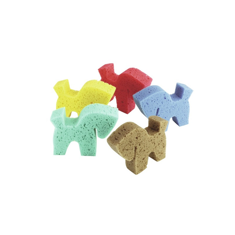 EPONGE HIPPOTONIC FORME CHEVAL COULEURS ASSORTIES