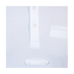POLO URBANO MANCHES LONGUES BLANC FLAG'SetCUP