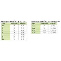 MINI CHAPS EQUITHEME CUIR