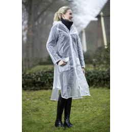 IMPERMEABLE TRANSPARENT AVEC FENTE HKM