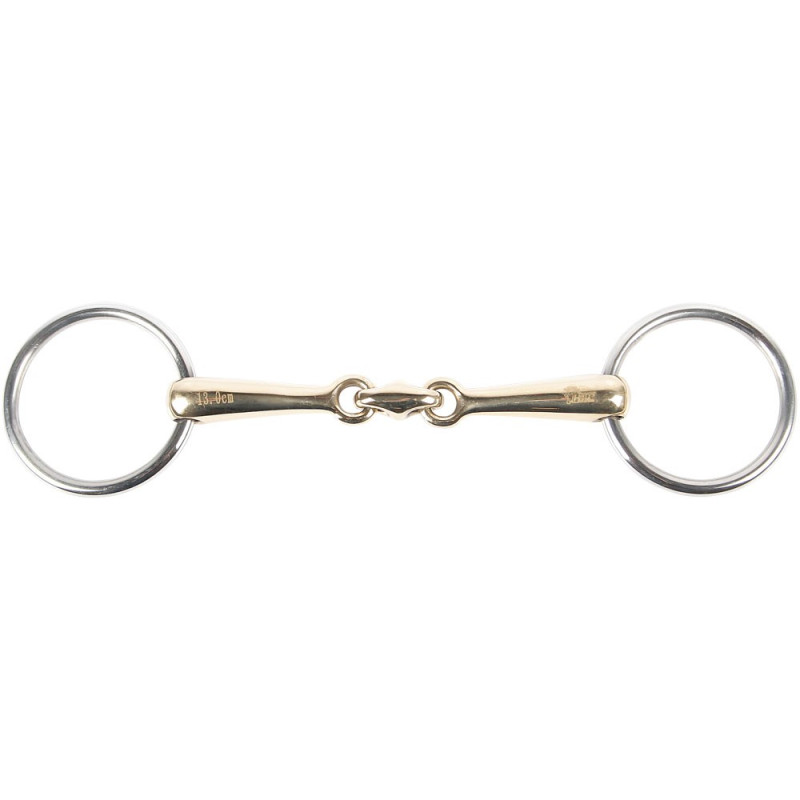 FILET DE BRIDE MAILLECHORT DOUBLE BRISURE HARRY HORSE