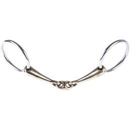 FILET DE BRIDE MAILLECHORT DOUBLE BRISURE HARRY HORSE