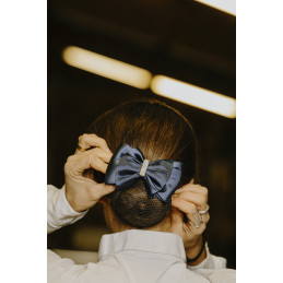 RESILLE BARETTE STRASS ARGENT MARINE EQUITHEME