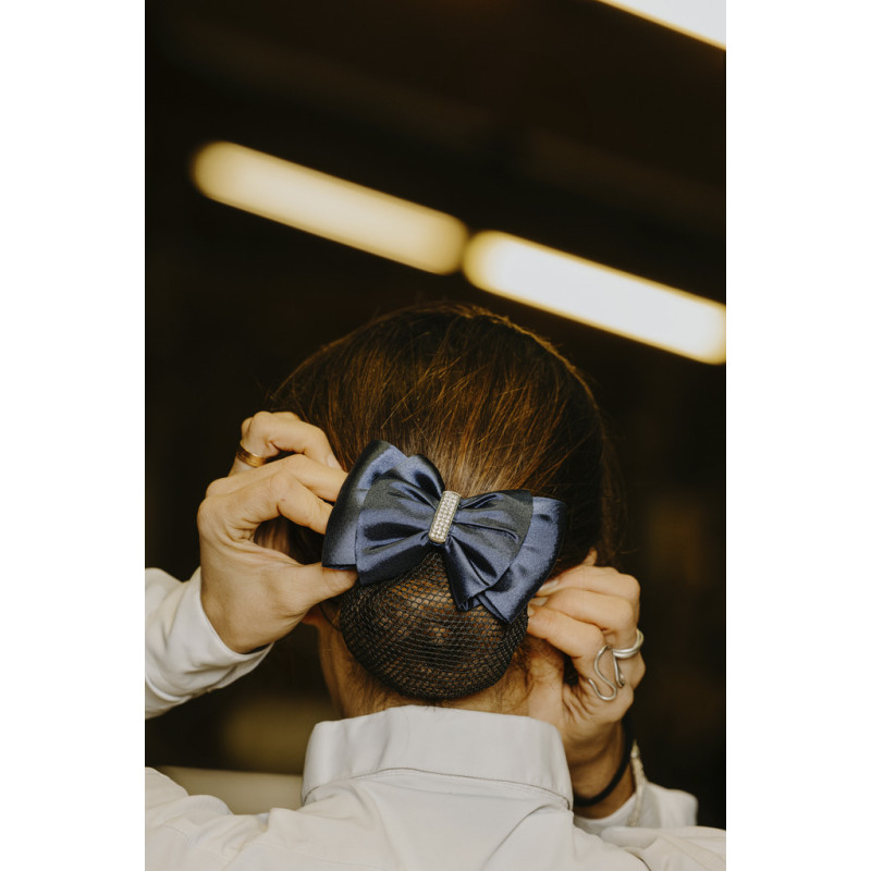 RESILLE BARETTE STRASS ARGENT MARINE EQUITHEME