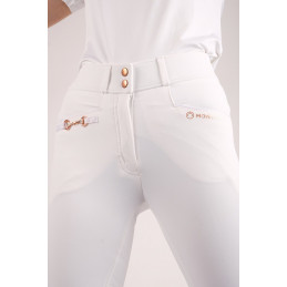 PANTALON MOLLY TAILLE HAUTE BLANC ROSEGOLD MONTAR