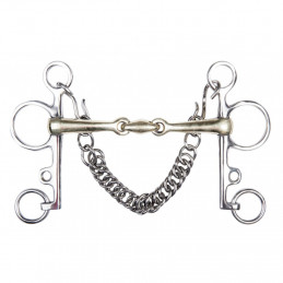 MORS PELHAM DOUBLE BRISURE MAILLECHORT HKM