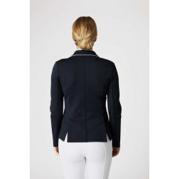 VESTE DE CONCOURS NOIRE LISERE BLANC HORZE