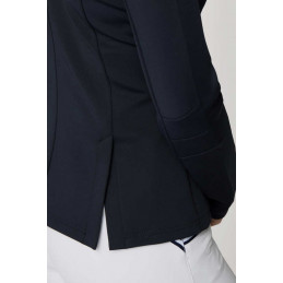 VESTE DE CONCOURS NOIRE LISERE BLANC HORZE