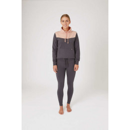 HOODIE JADE ROSE ET GRIS HORZE