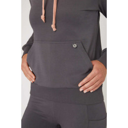HOODIE JADE ROSE ET GRIS HORZE