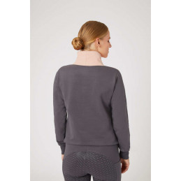 HOODIE JADE ROSE ET GRIS HORZE